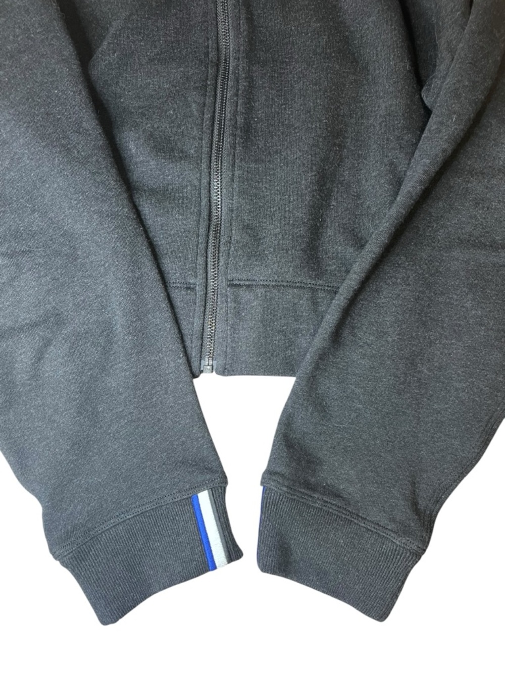 Kit and Ace Zip Up Hoodie Charcoal Grey Cotton Size M Cropped - Picture 7 of 13